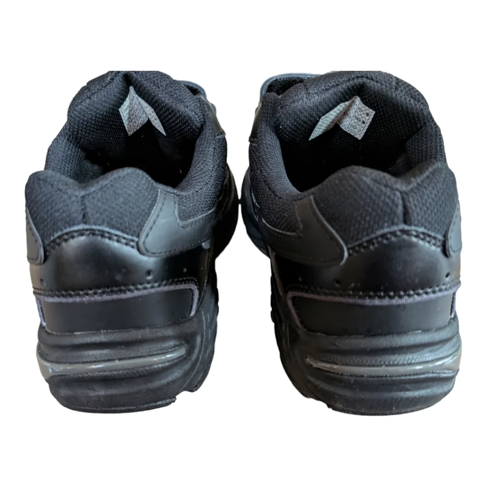 Vionic Tabi Leather Hook & Loop Close Black Walking Sneakers Size 8 EUC
